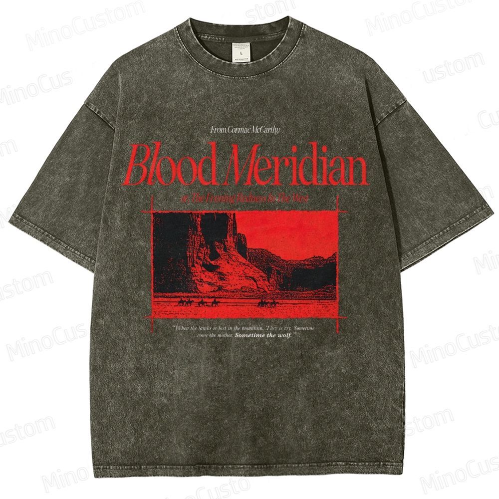 Blood Meridian Vintage Graphic Washed T - Shirt