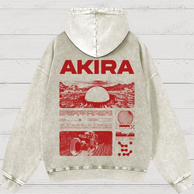 Unisex Fit Destruction lll  Washed Hoodies 