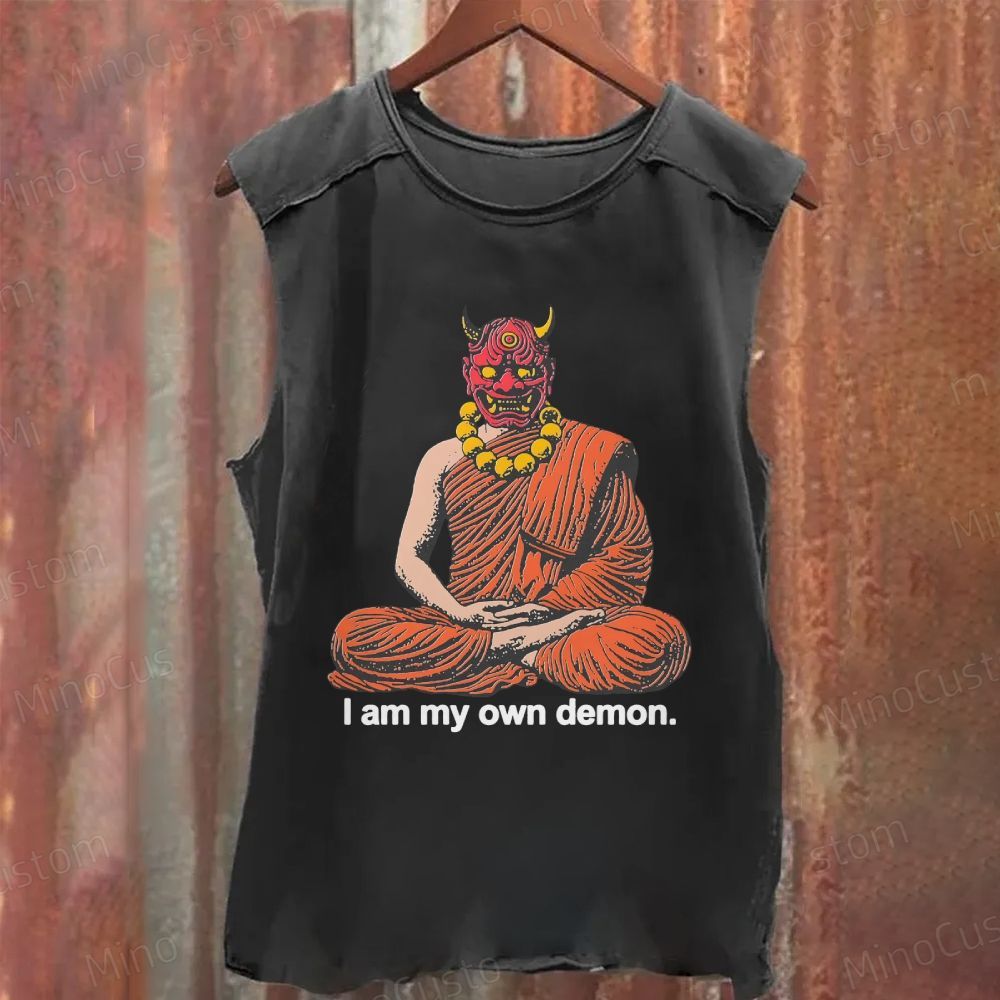 Samurai Demon Buddha “I Am My Own Demon” Tank Top