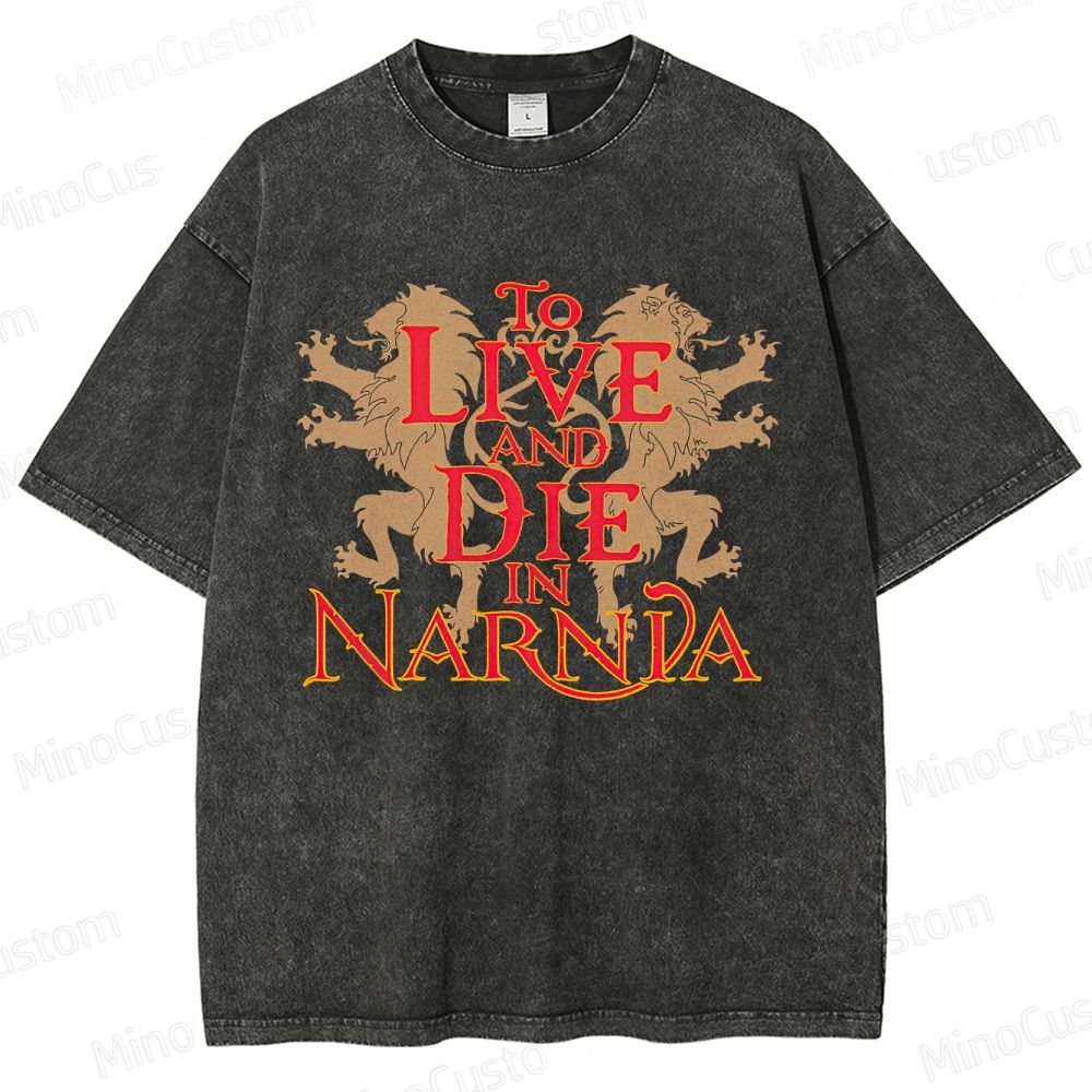 Narnia “To Live and Die in Narnia” Graphic Washed T - Shirt