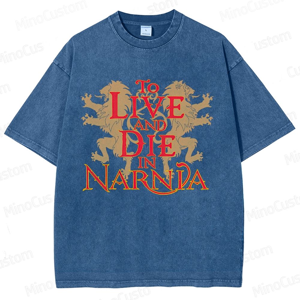 Narnia “To Live and Die in Narnia” Graphic Washed T - Shirt