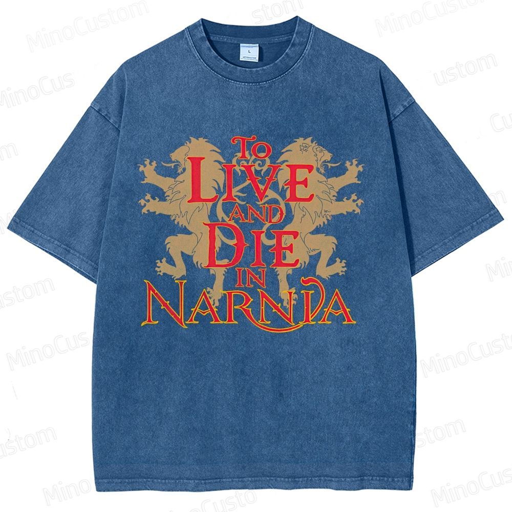 Narnia “To Live and Die in Narnia” Graphic Washed T - Shirt