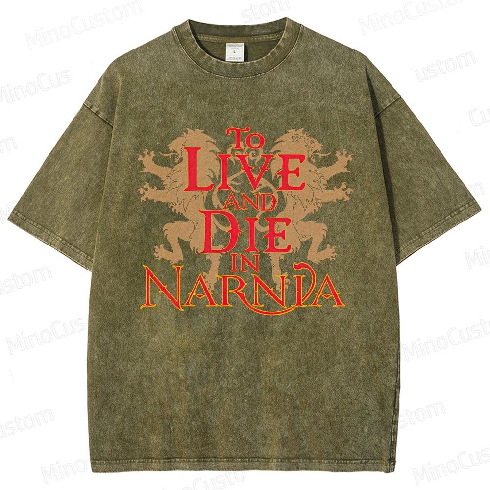 Narnia “To Live and Die in Narnia” Graphic Washed T - Shirt