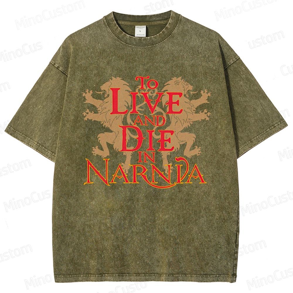 Narnia “To Live and Die in Narnia” Graphic Washed T - Shirt