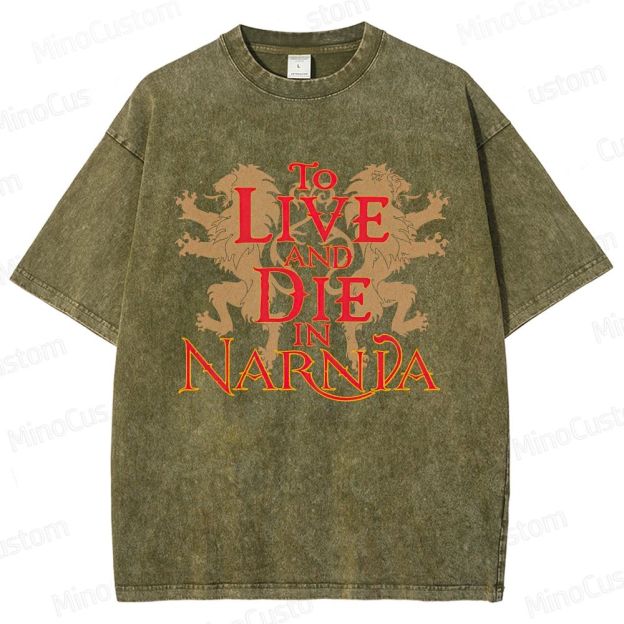 Narnia “To Live and Die in Narnia” Graphic Washed T - Shirt