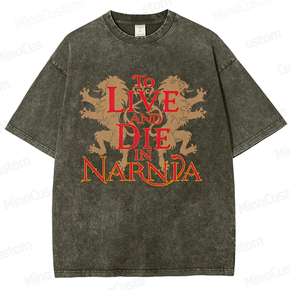 Narnia “To Live and Die in Narnia” Graphic Washed T - Shirt