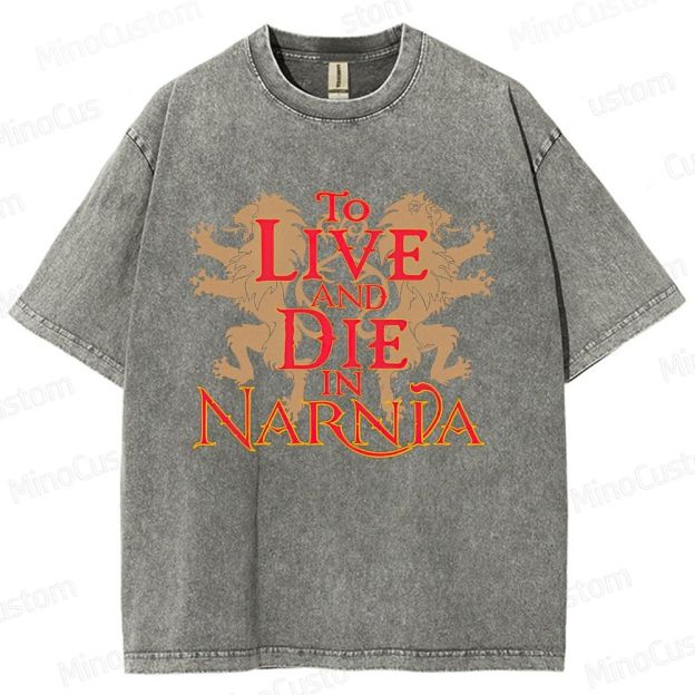 Narnia “To Live and Die in Narnia” Graphic Washed T - Shirt