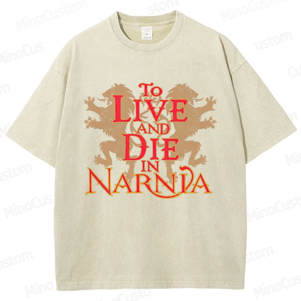 Narnia “To Live and Die in Narnia” Graphic Washed T - Shirt