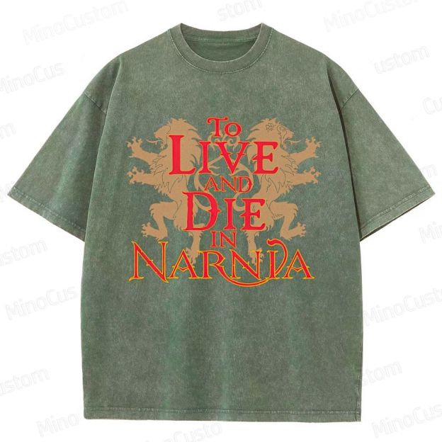 Narnia “To Live and Die in Narnia” Graphic Washed T - Shirt
