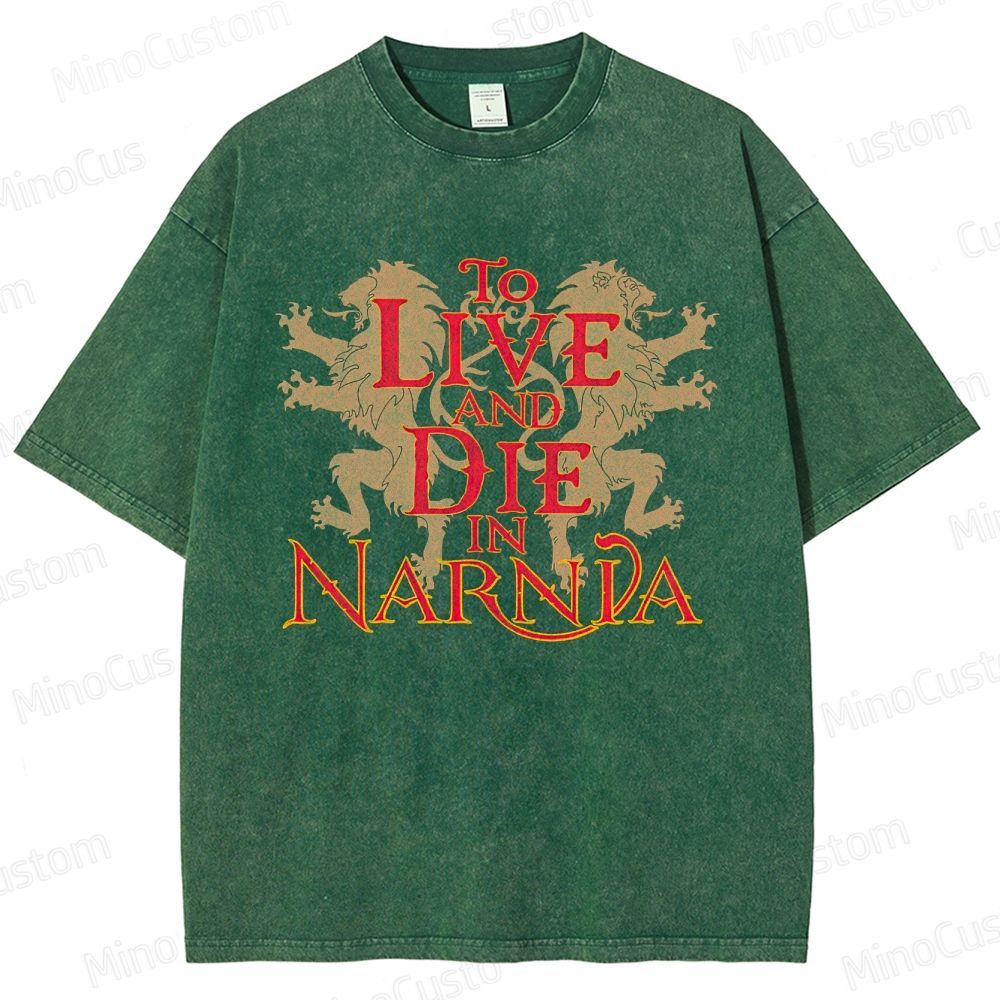 Narnia “To Live and Die in Narnia” Graphic Washed T - Shirt