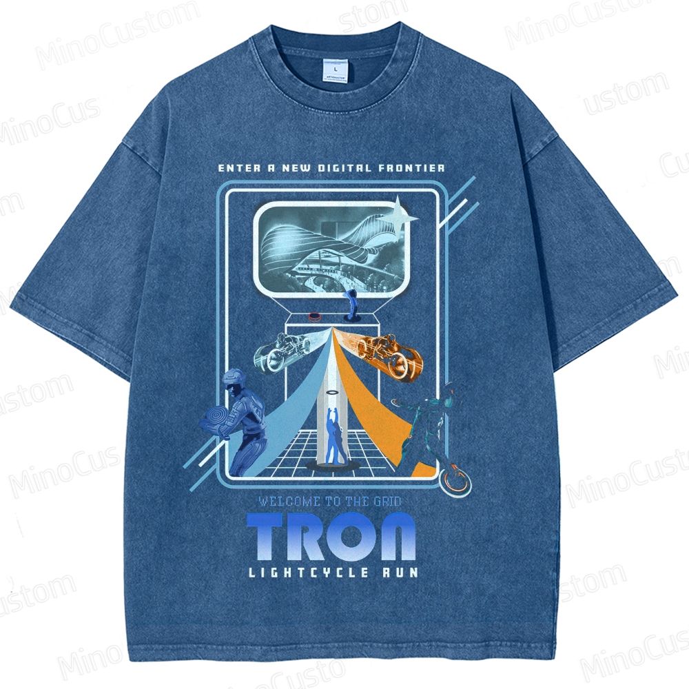 TRON Lightcycle Run Digital Frontier Washed T - Shirt