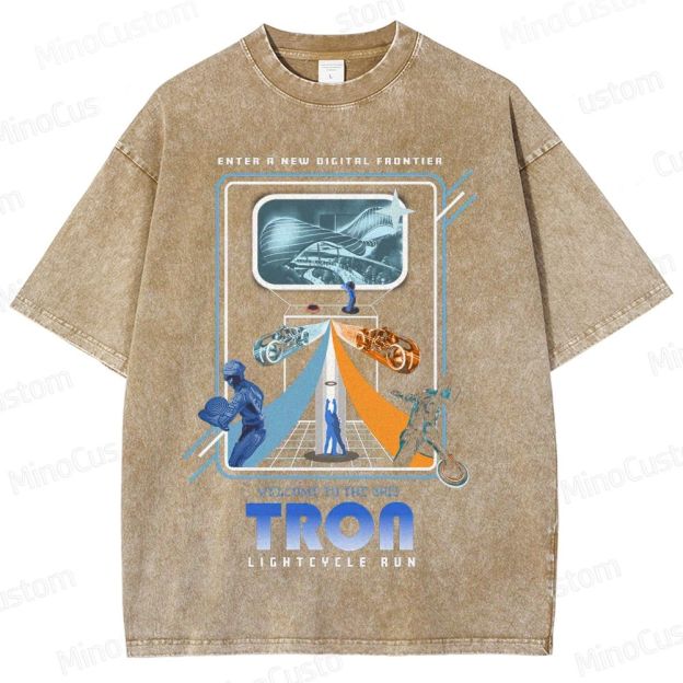 TRON Lightcycle Run Digital Frontier Washed T - Shirt