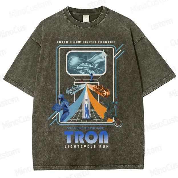 TRON Lightcycle Run Digital Frontier Washed T - Shirt