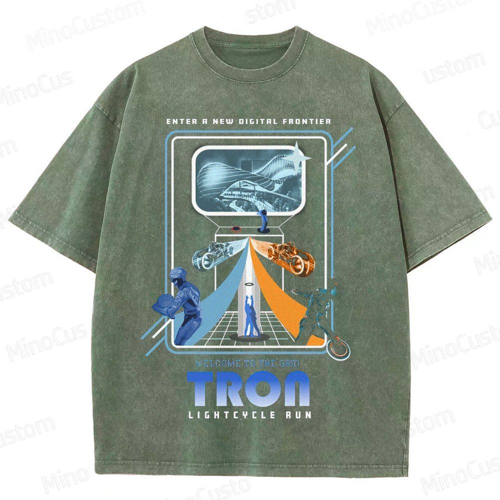 TRON Lightcycle Run Digital Frontier Washed T - Shirt