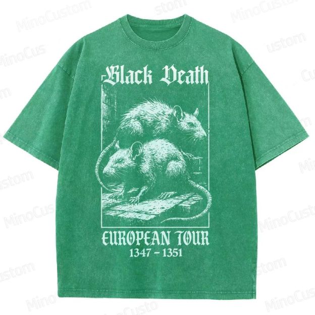 Black Death European Tour 1347- 1351 Vintage Washed T-Shirt