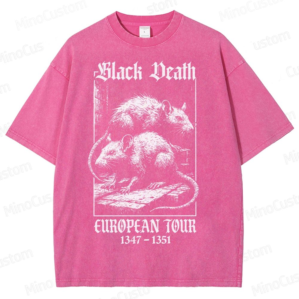 Black Death European Tour 1347- 1351 Vintage Washed T-Shirt