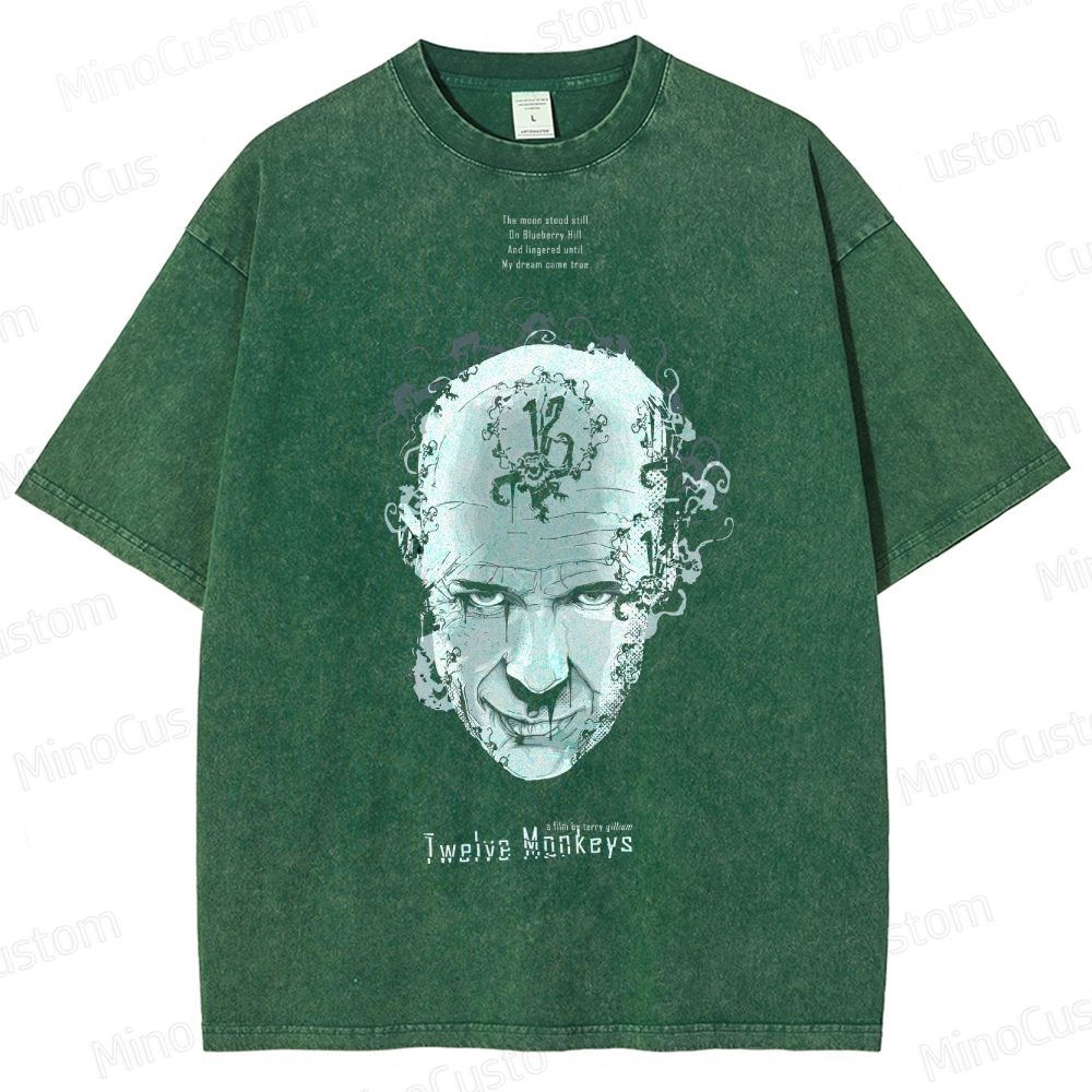 Twelve Monkeys Dystopian Art Washed T-Shirt