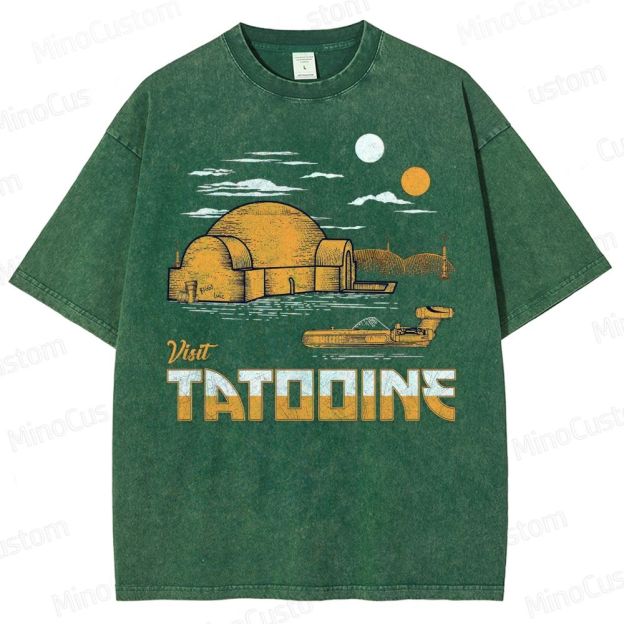 Visit Tatooine Star Wars  Washed T-Shirt 