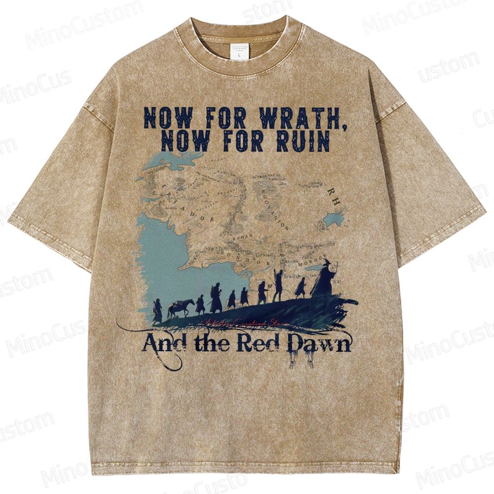 The Lord Of The Rings Fantasy  Washed T-Shirt 