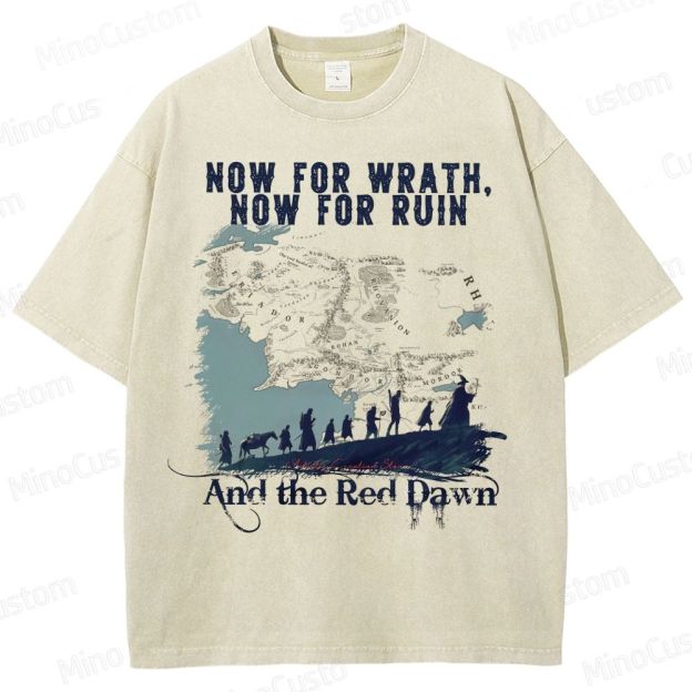 The Lord Of The Rings Fantasy  Washed T-Shirt 