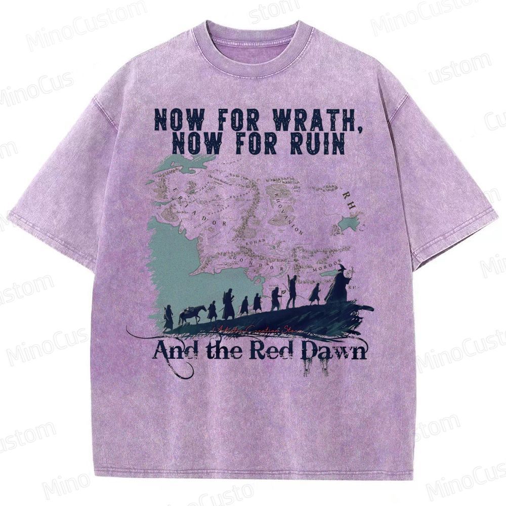 The Lord Of The Rings Fantasy  Washed T-Shirt 