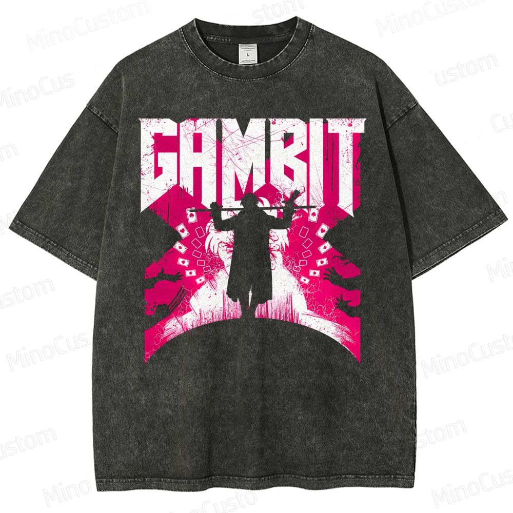 Gambit X-Men 92 Washed T-Shirt 