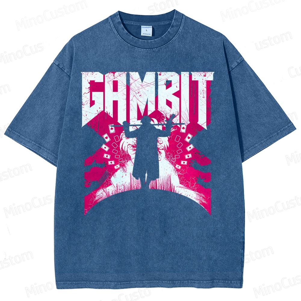 Gambit X-Men 92 Washed T-Shirt 