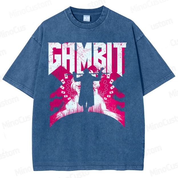 Gambit X-Men 92 Washed T-Shirt 