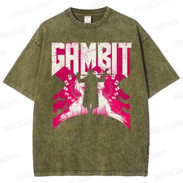 Gambit X-Men 92 Washed T-Shirt 
