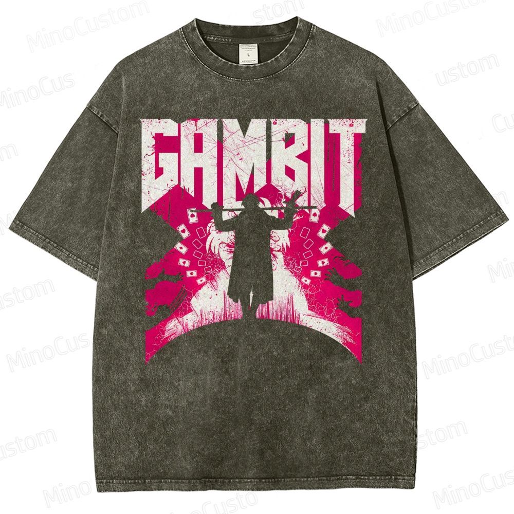 Gambit X-Men 92 Washed T-Shirt 