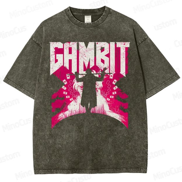Gambit X-Men 92 Washed T-Shirt 