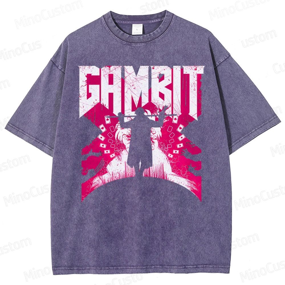 Gambit X-Men 92 Washed T-Shirt 