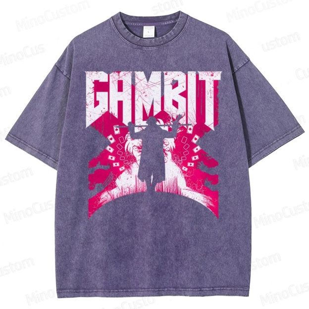 Gambit X-Men 92 Washed T-Shirt 