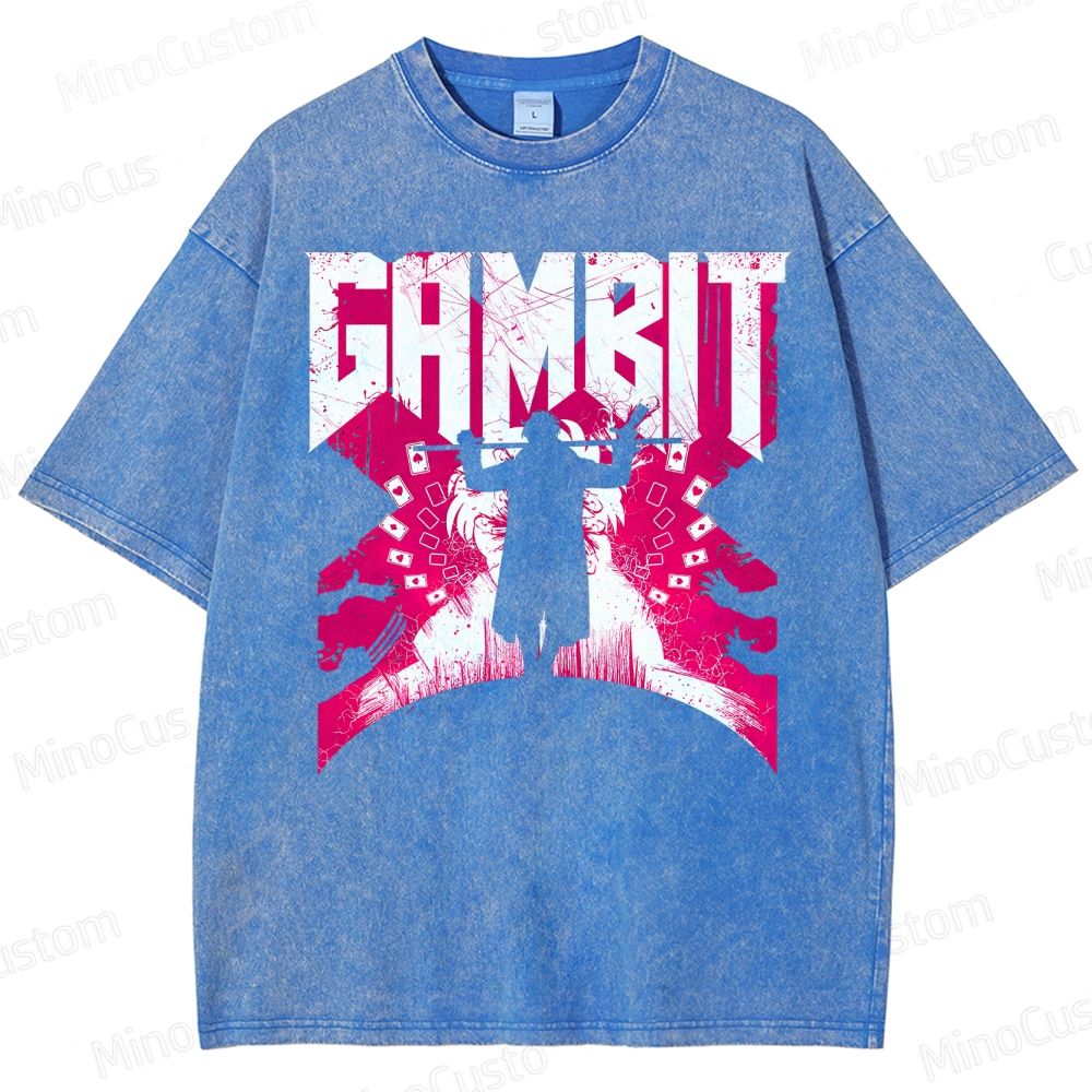 Gambit X-Men 92 Washed T-Shirt 