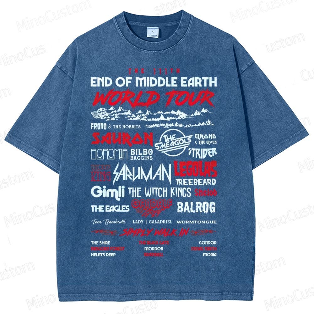 The 111th End of Middle Earth World Tou  Washed T-Shirt 