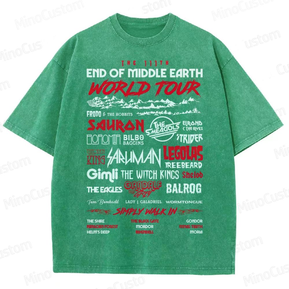 The 111th End of Middle Earth World Tou  Washed T-Shirt 