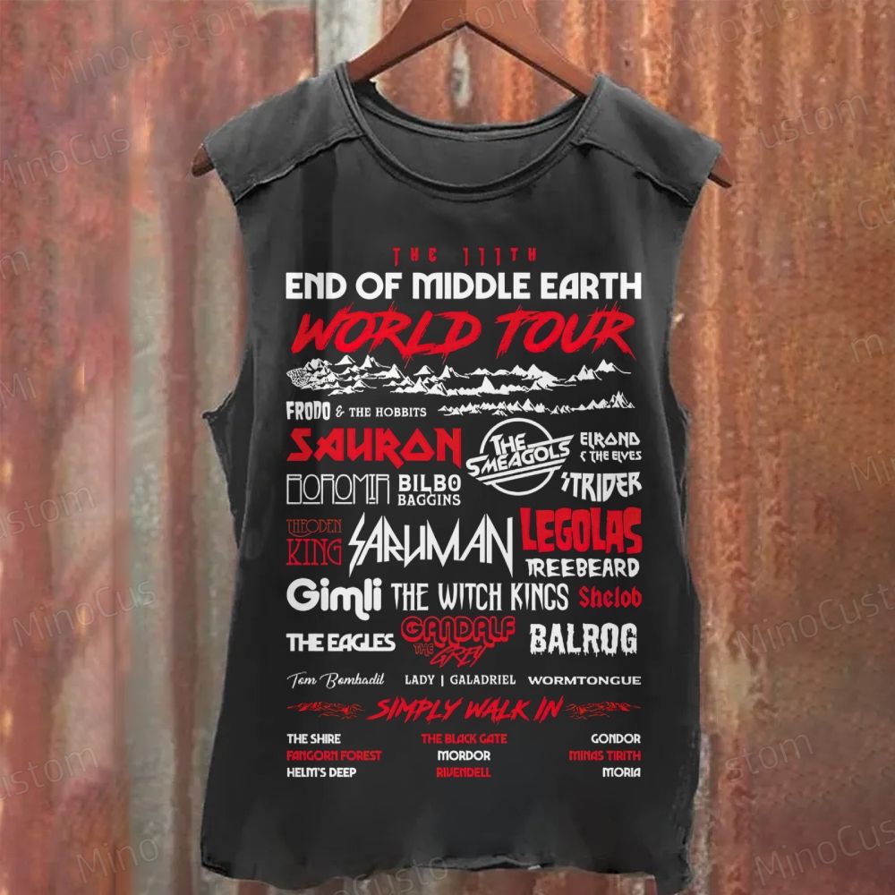 The 111th End of Middle Earth World Tou Washed Tank Top 
