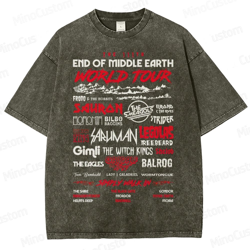 The 111th End of Middle Earth World Tou  Washed T-Shirt 