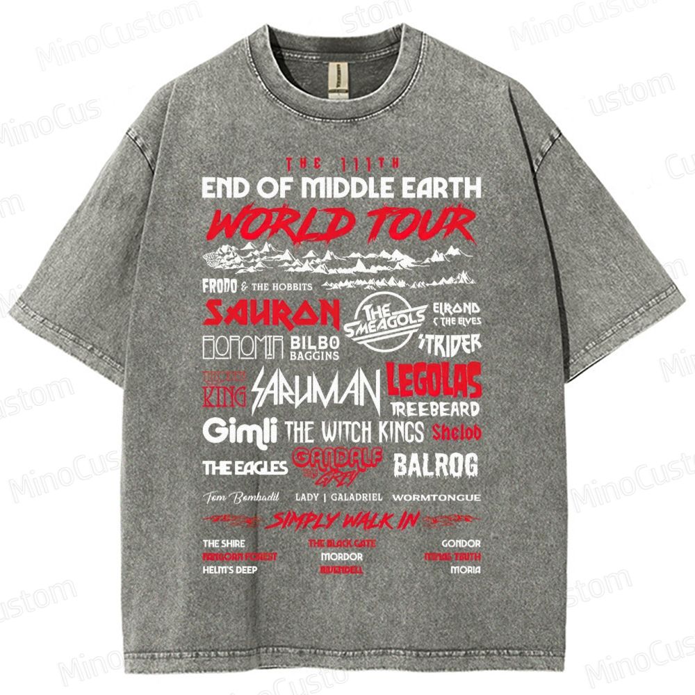 The 111th End of Middle Earth World Tou  Washed T-Shirt 