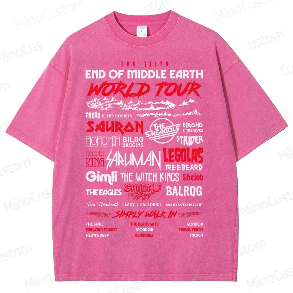 The 111th End of Middle Earth World Tou  Washed T-Shirt 