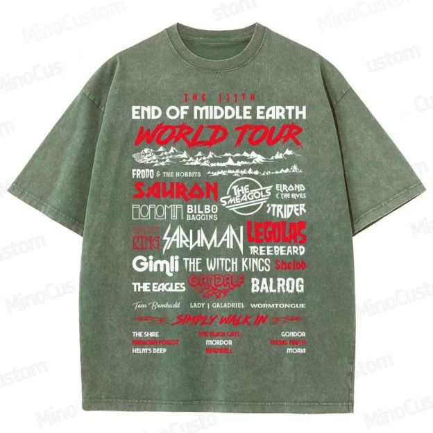 The 111th End of Middle Earth World Tou  Washed T-Shirt 