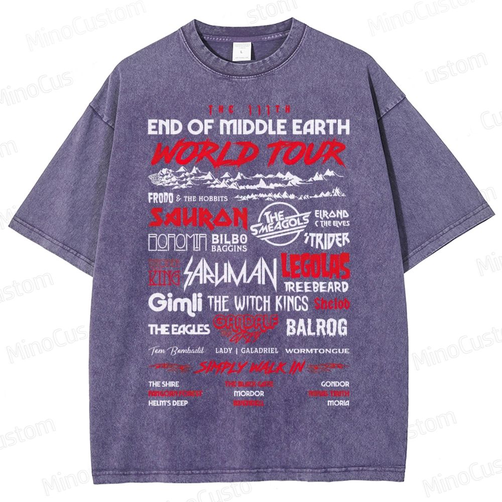 The 111th End of Middle Earth World Tou  Washed T-Shirt 
