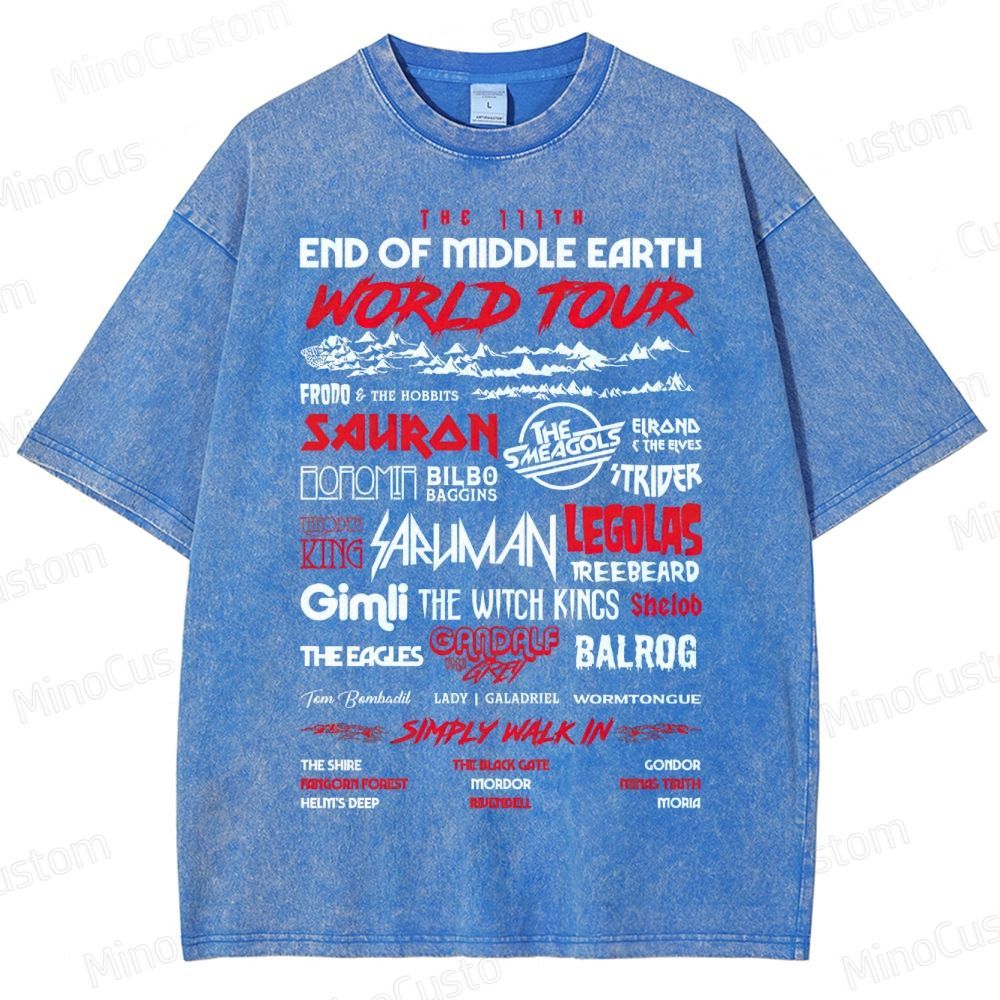 The 111th End of Middle Earth World Tou  Washed T-Shirt 