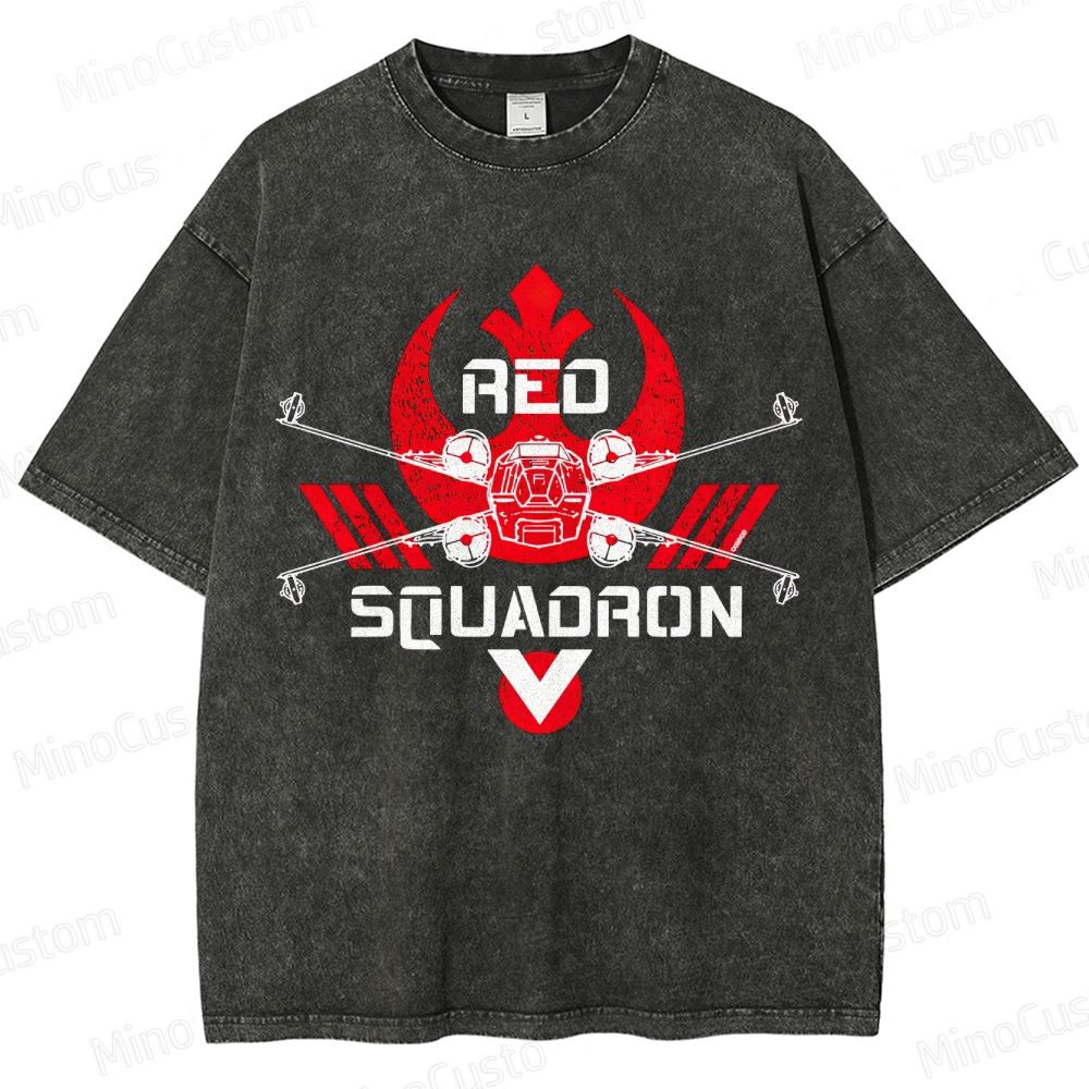 Star Wars Red Squadron X - Wing Washed T - Shirt