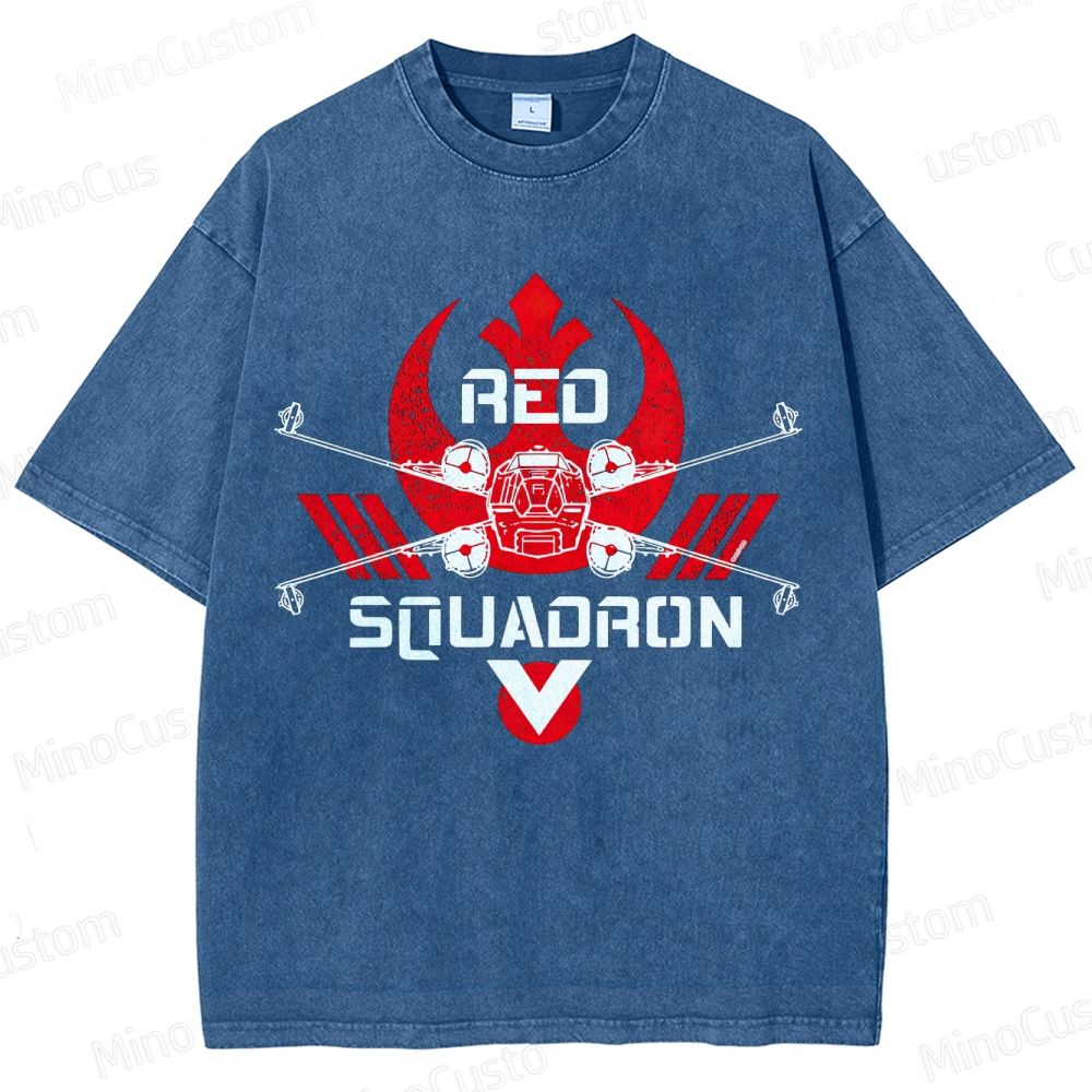 Star Wars Red Squadron X - Wing Washed T - Shirt