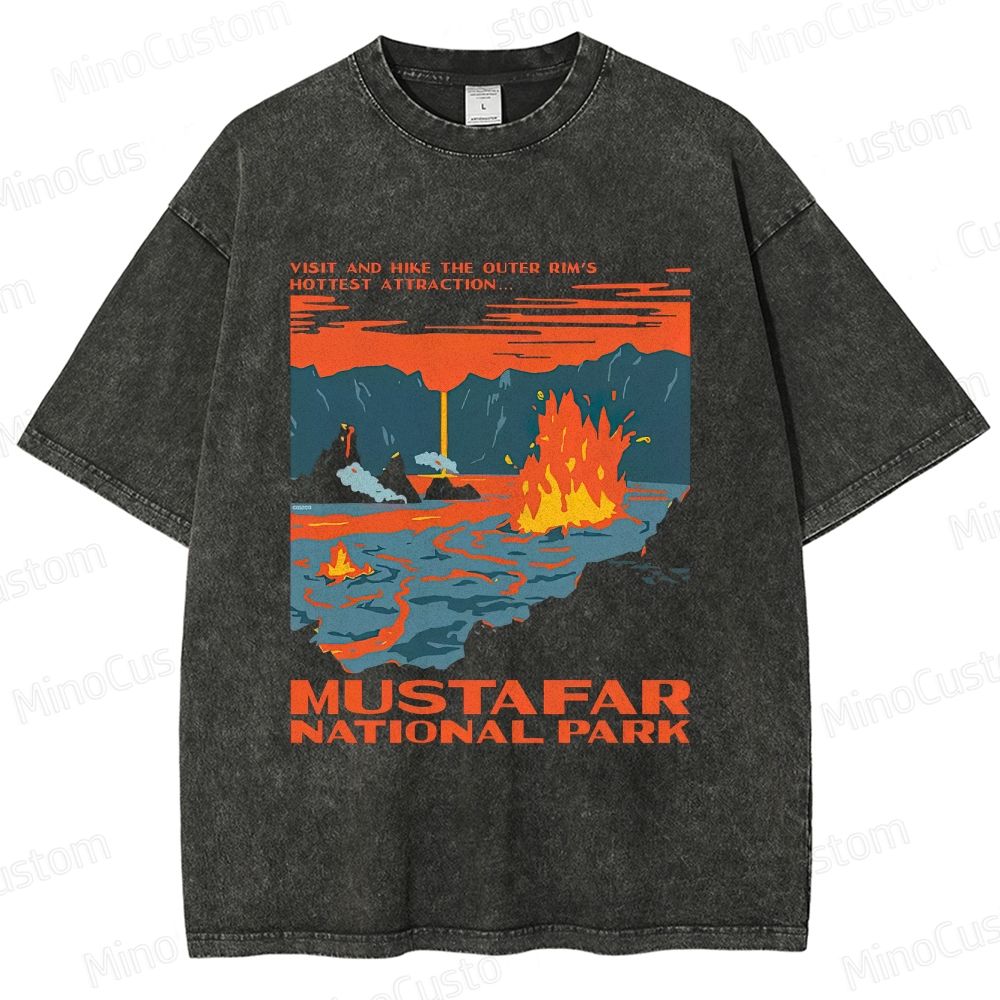 Star Wars Mustafar National Park Washed T - Shirt