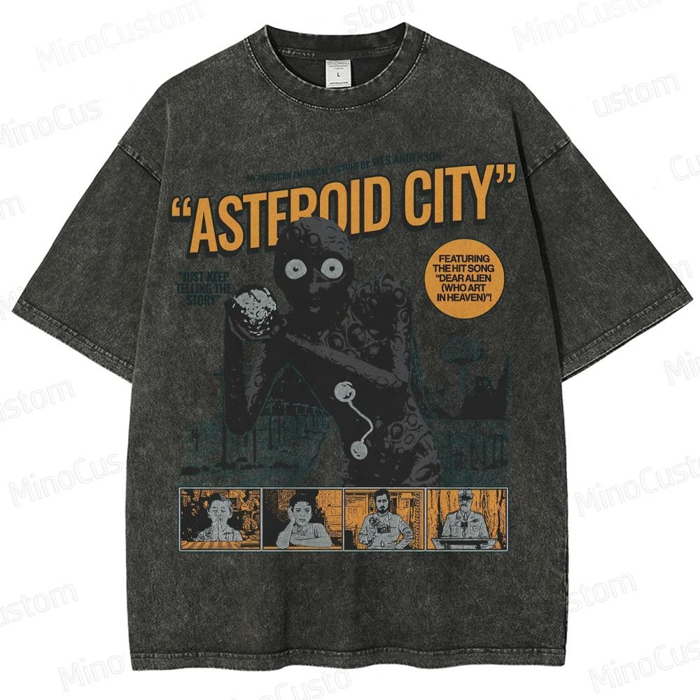 Wes Anderson Asteroid City Washed T - Shirt