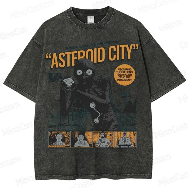 Wes Anderson Asteroid City Washed T - Shirt