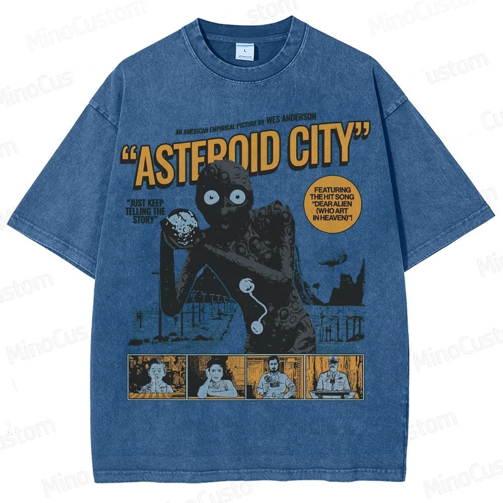 Wes Anderson Asteroid City Washed T - Shirt