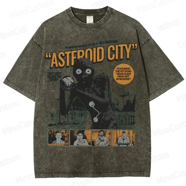Wes Anderson Asteroid City Washed T - Shirt